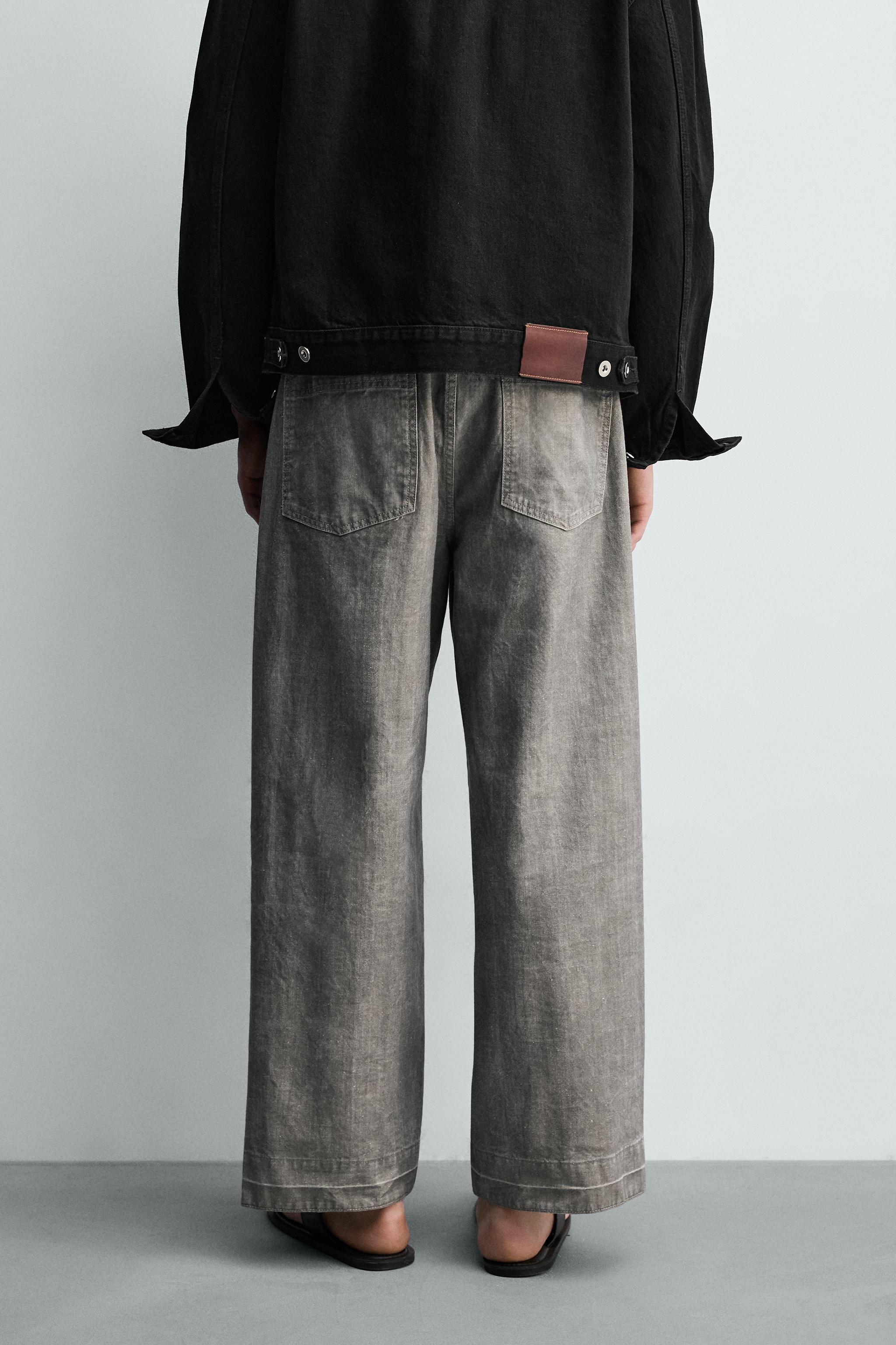 PANTALON STRAIGHT FIT À CHEVRONS